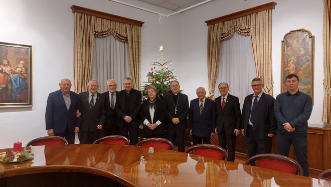 Izaslanstva Zrinske garde, Ogranka Matice hrvatske i Družbe „Braća Hrvatskoga Zmaja“ s varaždinskim biskupom Božom Radošem
